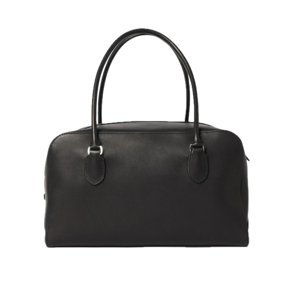 The Row E/w Bowling Lux Grain Leather Bag (Black)