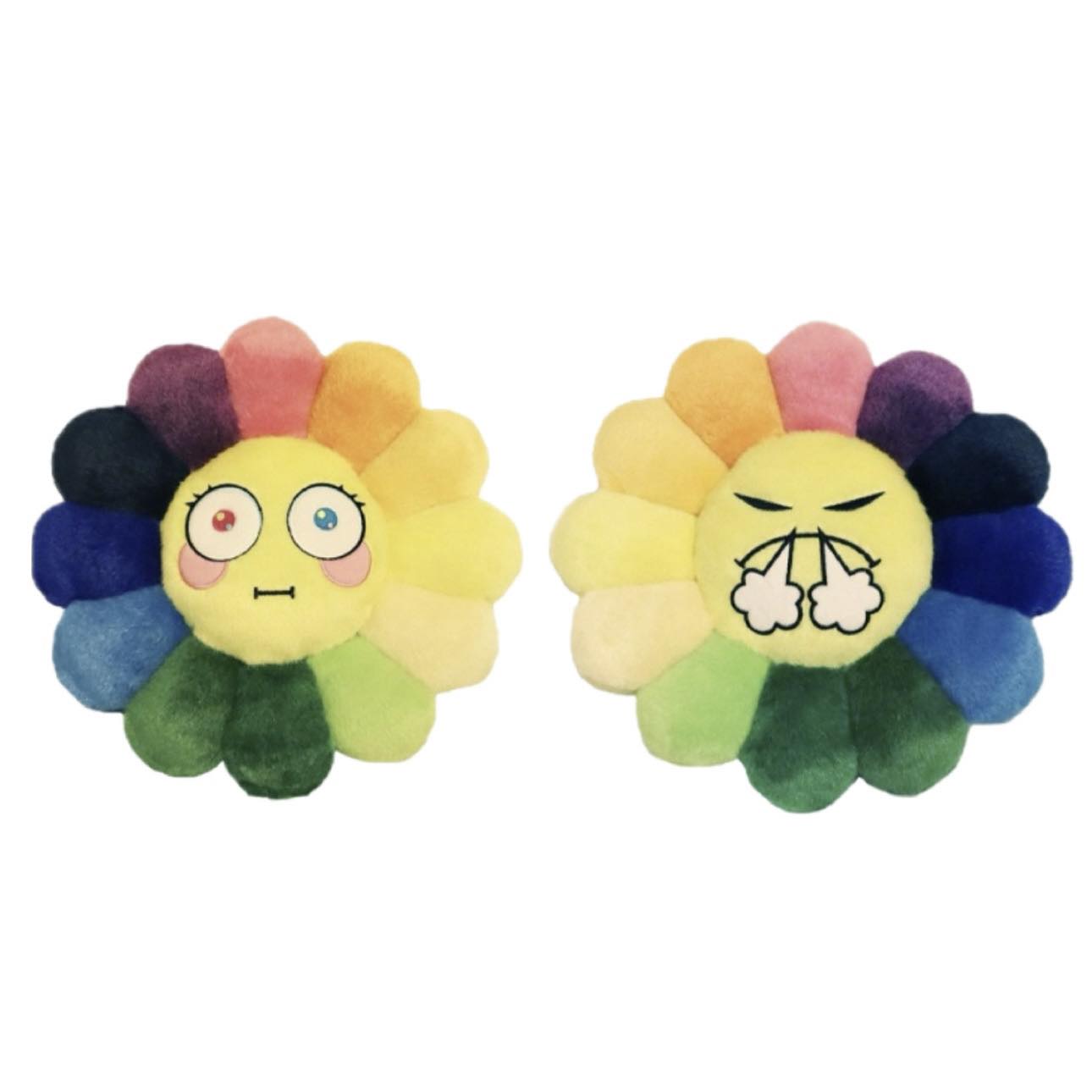 Takashi Murakami Flower Muticolor Sad & Angry Face  (30cm)