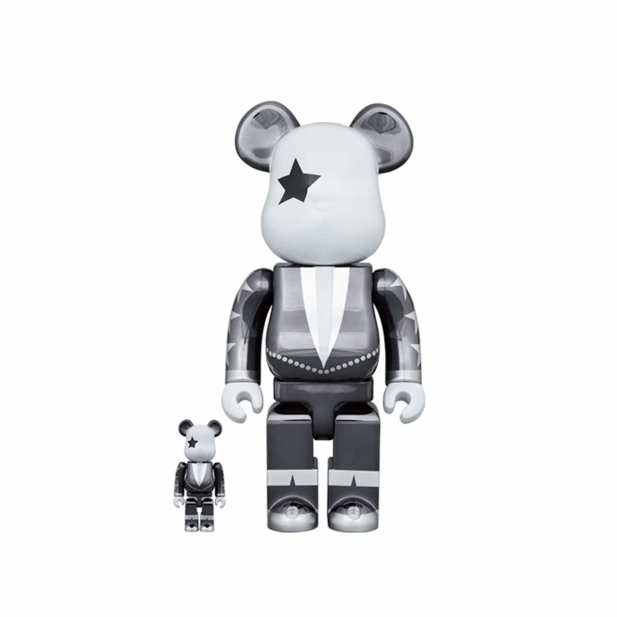 Bearbrick x KISS Star Child 100% & 400% Set Chrome Ver