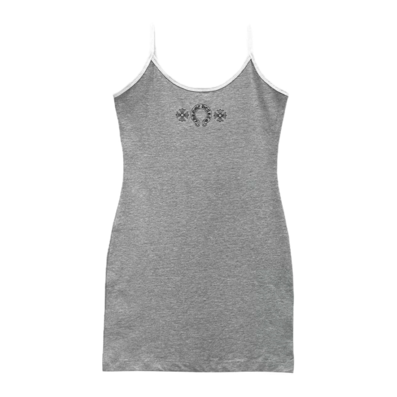 Chrome Hearts  Gray Horseshoe Logo Tank Top Dress
