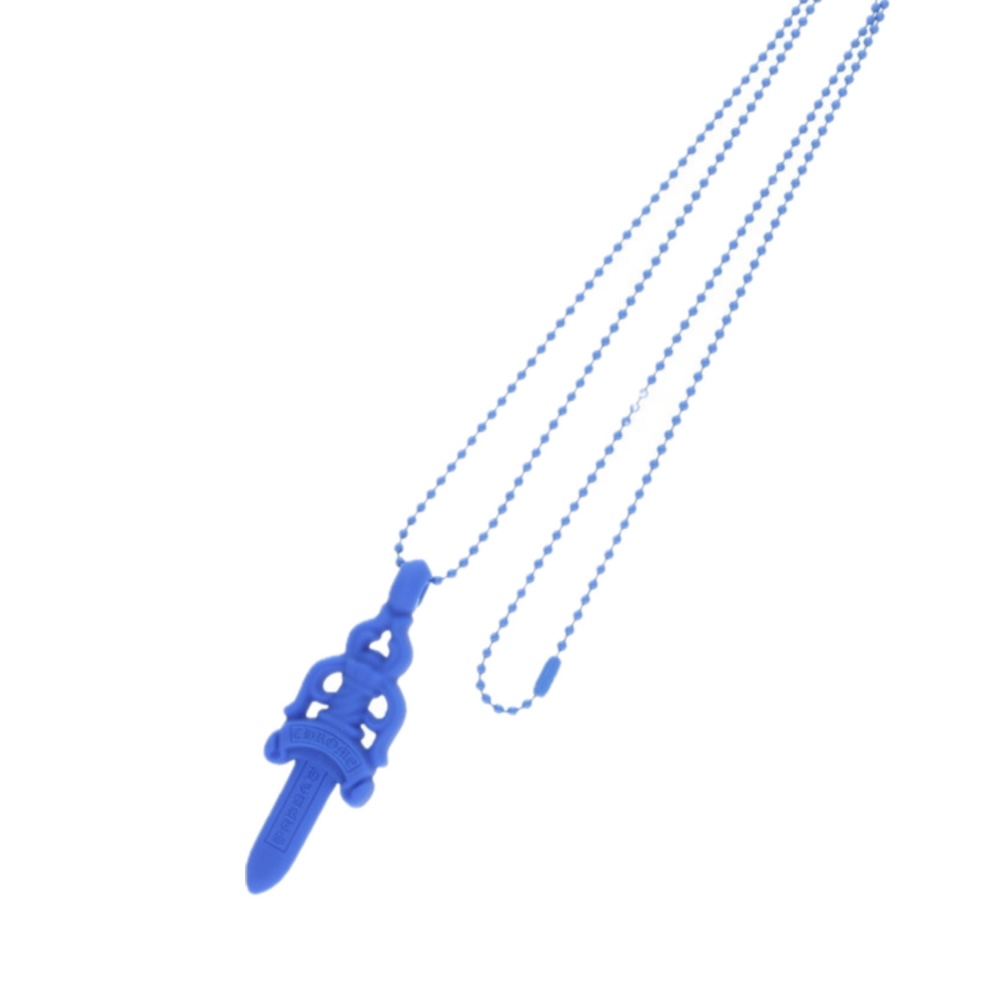 Chrome Hearts Silicon Dagger Necklace (Blue)