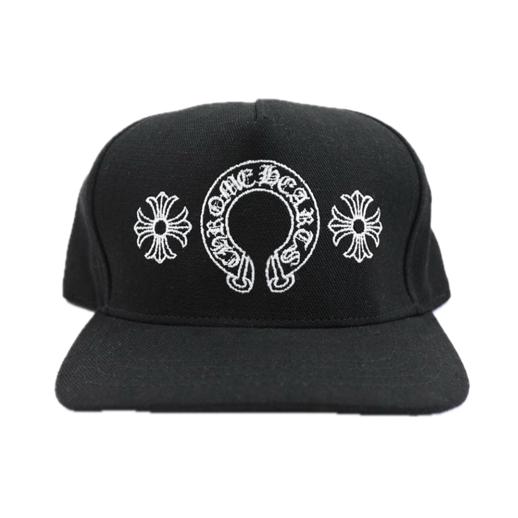 Chrome Hearts Horseshoe Denim Baseball Hat Black - Black