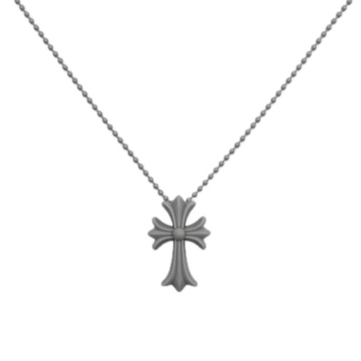 Chrome Hearts Chrome Hearts Rubber Cross Pendant Necklace (Grey)