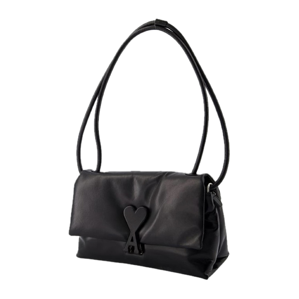 AMI Paris Voulez Vous Shoulder Bag  Leather (Black)