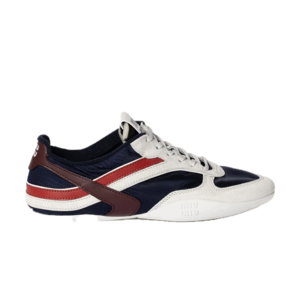 Miu Miu - Gymnasium Technical Fabric & Suede Baltic Blue
