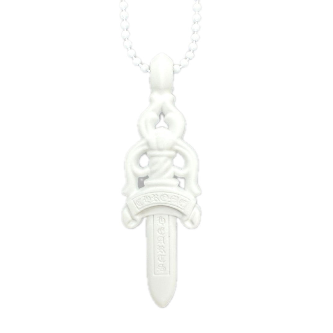 Chrome Hearts Silicon Dagger Necklace (White)