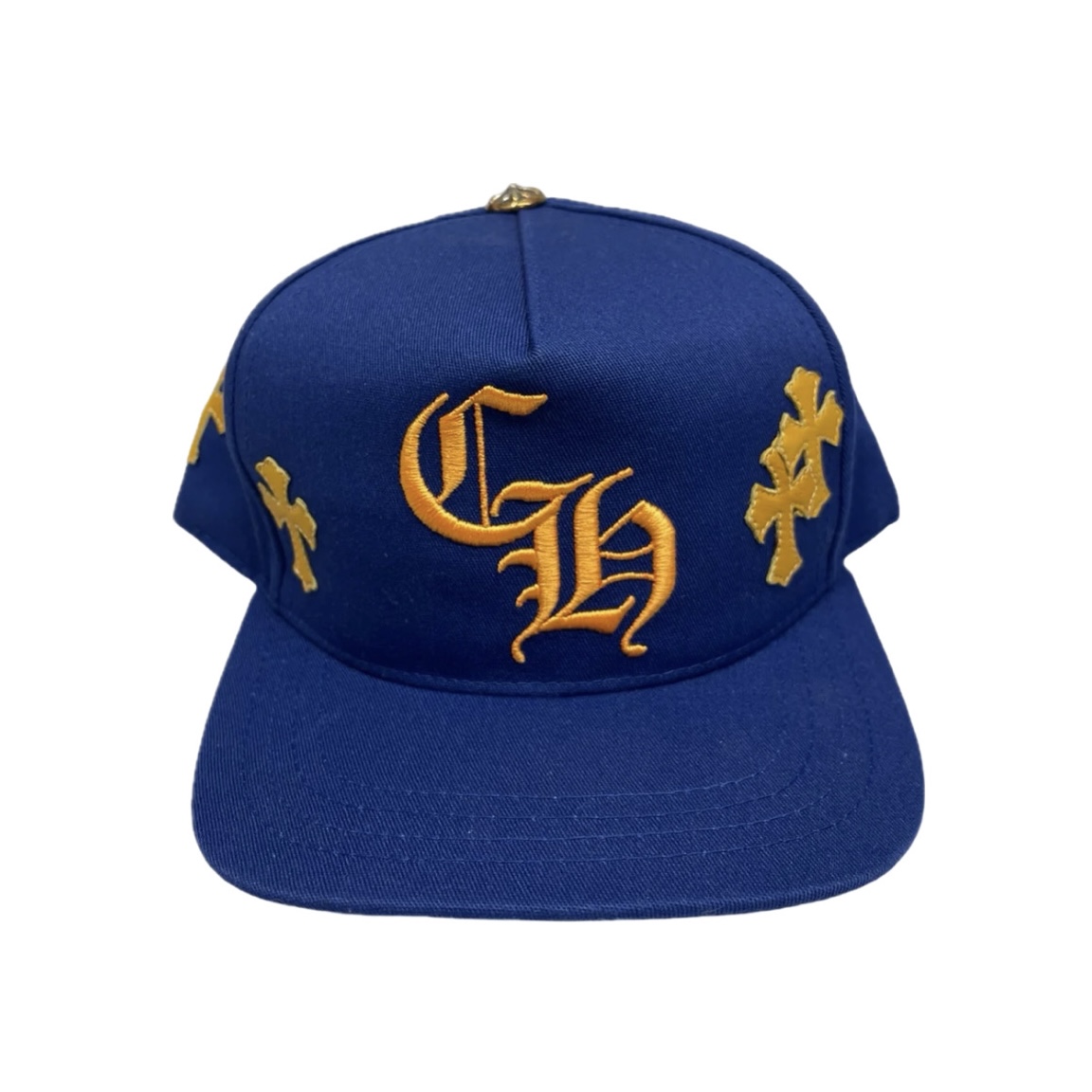 Chrome Heart Cross Patch Hat Blue/Yellow