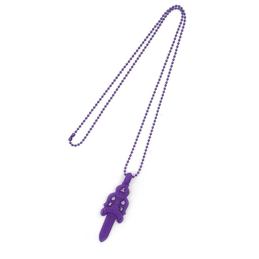 Chrome Hearts Silicon Dagger Necklace (Purple)