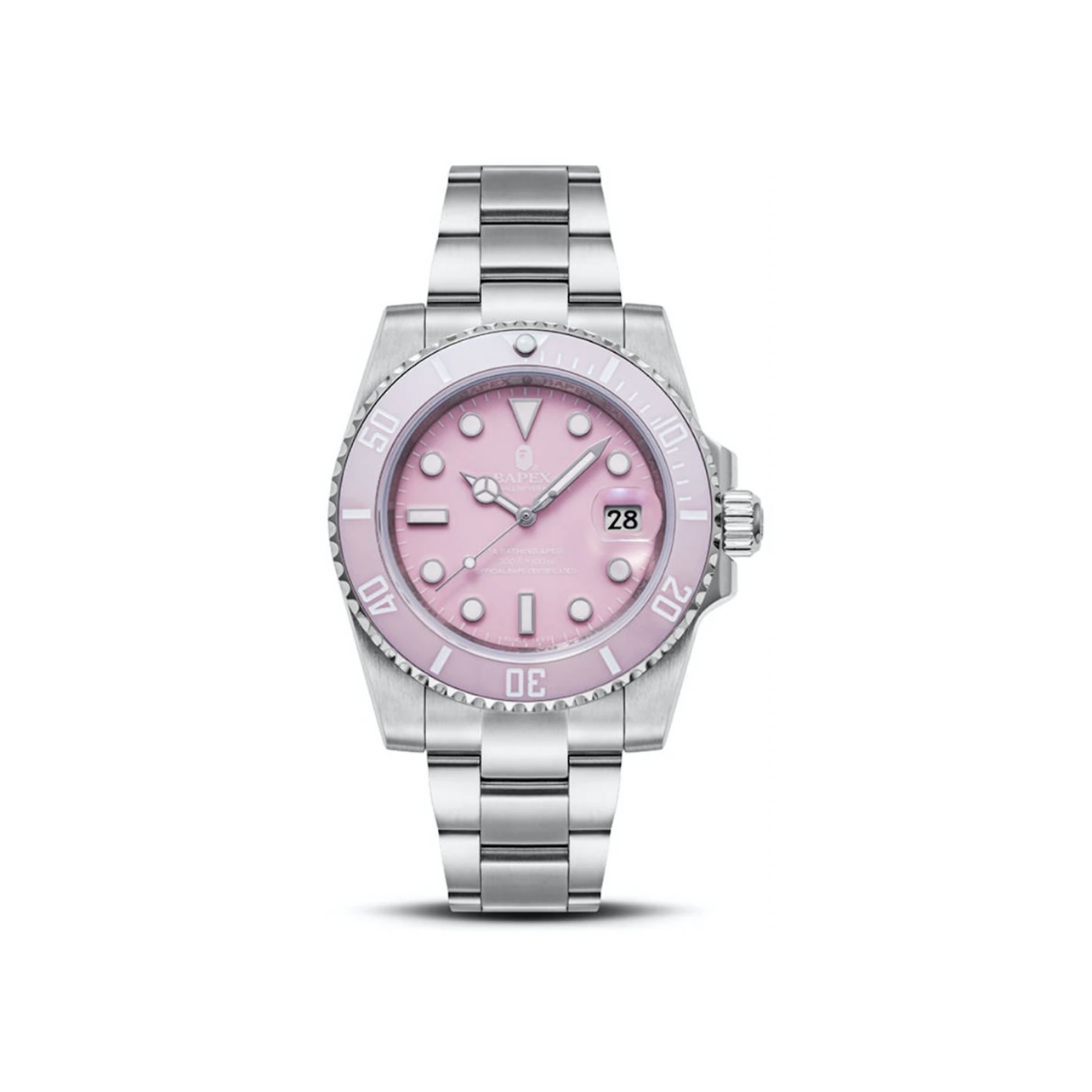 A Bathing Ape Type 1 Bapex Watch (2022) Pink Silver